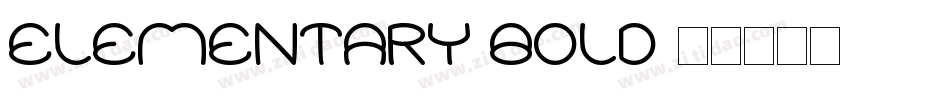 Elementary Bold字体转换